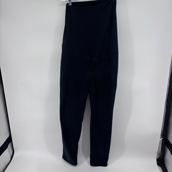 Madewell Maternity Skinny Jeans Black Full Panel Comfortable Stretch Size 33x28 - Picture 1 of 7